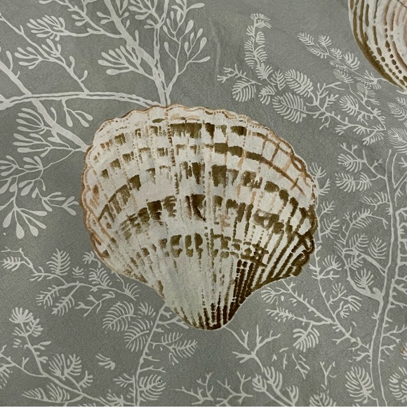 2 Pottery Barn Pillow Cushion Covers Large 30x28 Org Cotton Seashells Nautical - Picture 13 of 14